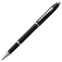 Cross Rollerball Pen Century II Black Lacquer Polished Chrome NAT0085-157