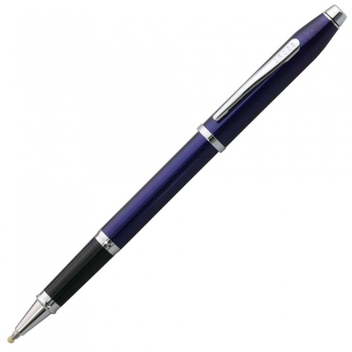 Cross Rollerball Pen Century II Blue Lacquer Polished Chrome NAT0085-158