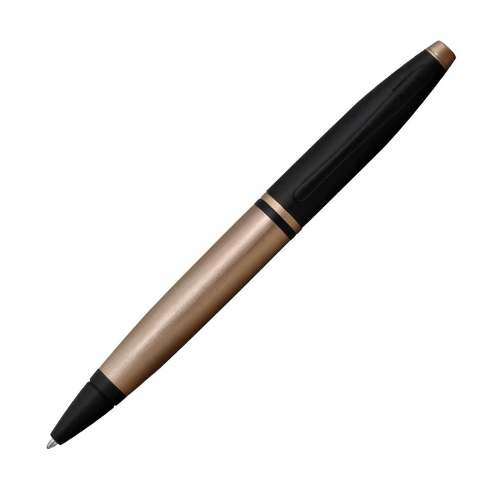 Cross Ballpoint Pen Calais Brushed Rose Gold Plate and Black Lacquer NAT0112-27
