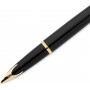 Waterman Fountain Pen Carène Gloss Black & Silver Plated with 23k Gold Clip S0699920