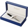 Waterman Fountain Pen Carène Gloss Black & Silver Plated with 23k Gold Clip S0699920