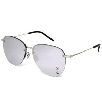 Saint Lauren Sunglasses Unisex Silver SL328KM-002