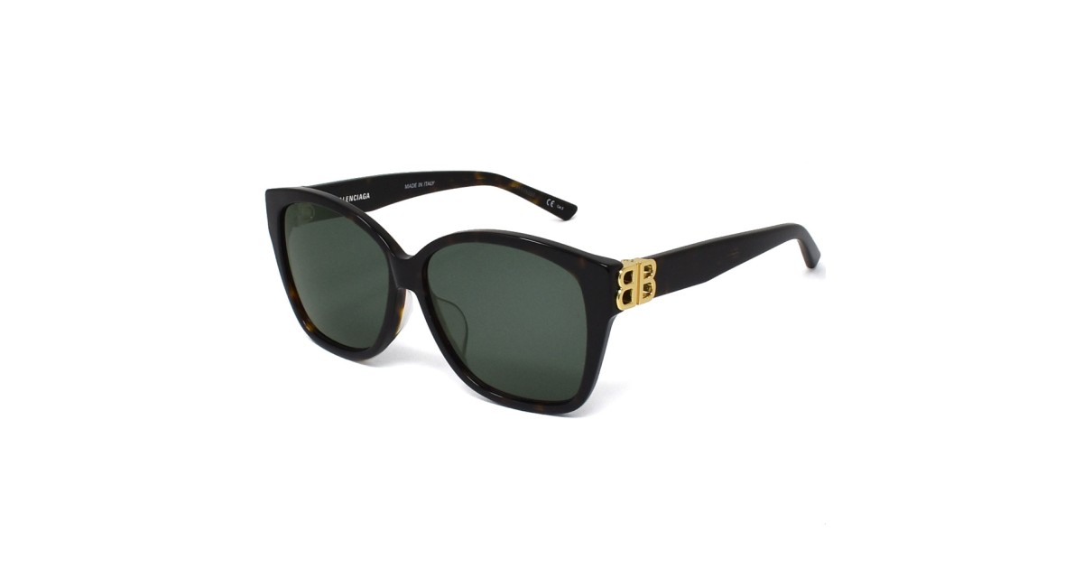 BALENCIAGA BB0135SA 004 Balenciaga Rectangle-Frame Acetate Sunglasses Blue/Silver  main image 4