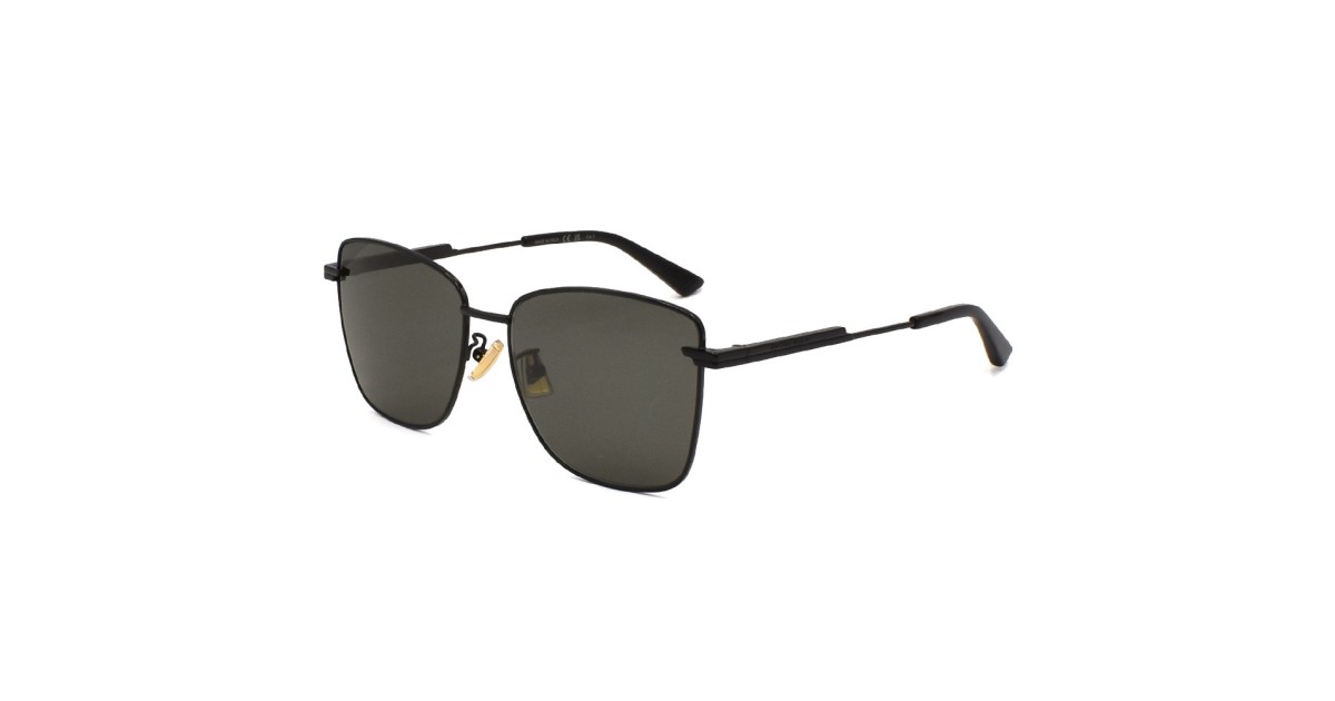 Bottega Veneta BV1237S 003 Sunglasses Silver Square Frame, Green Lenses Bottega BOTTEGA VENETA ボッテガヴェネタ BV1237S-003  main image 3