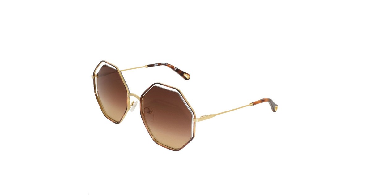 Chloe Sunglasses Woman Havana Gold CE132S-213 | Sakurawatches.com