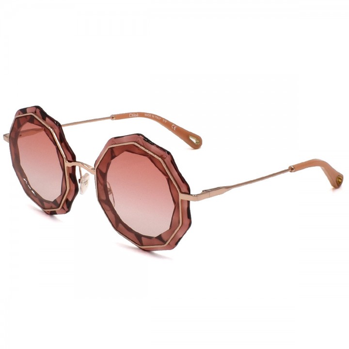 Chloe Sunglasses Woman Coral Rose Gold CE160S-860
