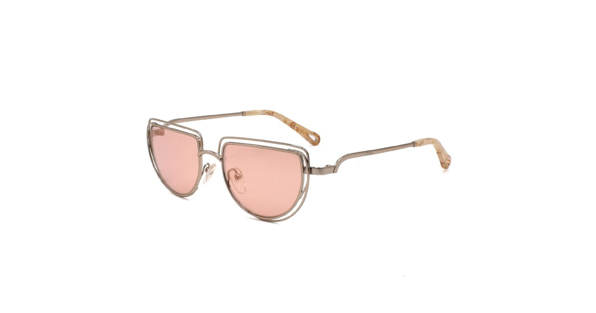 Chloe CE163S 823 Sunglasses Women\'s Gold/Pink Gradient Lens Fashion Shield 60mm Chloé CH0031S L (56 - 19) with Red lenses and Tortoise frame  main image 4