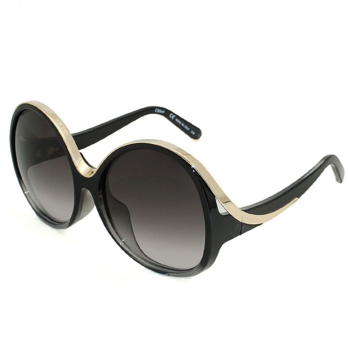 Chloe Sunglasses Woman Black Clear Gray CE722SA-002