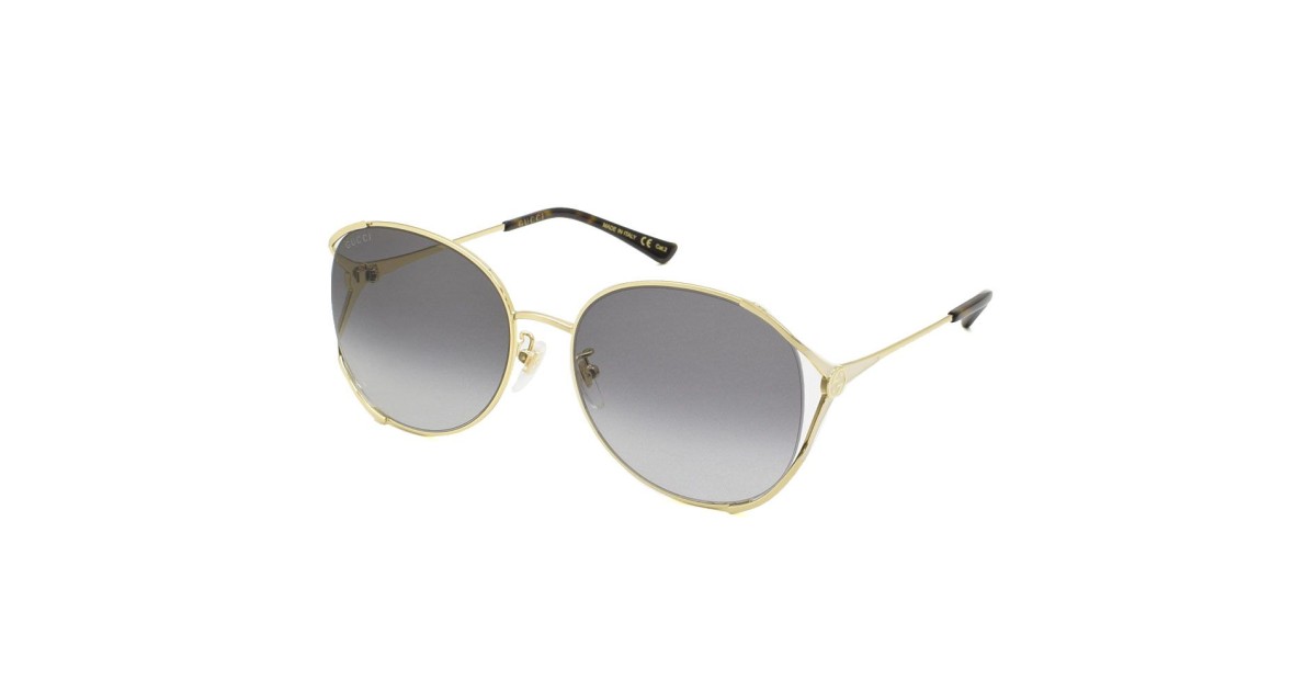 Gucci GG0650SK 002 Round Sunglasses - Gold / Grey Gucci GG0650SK 002 Sunglasses – GlassesNow main image 4