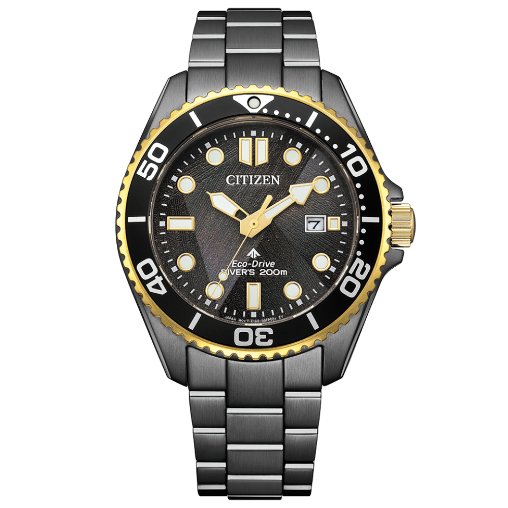 【新品】シチズン CITIZEN PROMASTER 腕時計 メンズ BN0264-53E LIGHT in BLACK Eco-Drive 50th Anniversary Edition エコ・ドライブ（E168-00M） ブラックxブラック アナログ表示 Citizen Promaster MARINE LIGHT in BLACK Eco-Drive 50th Anniversary