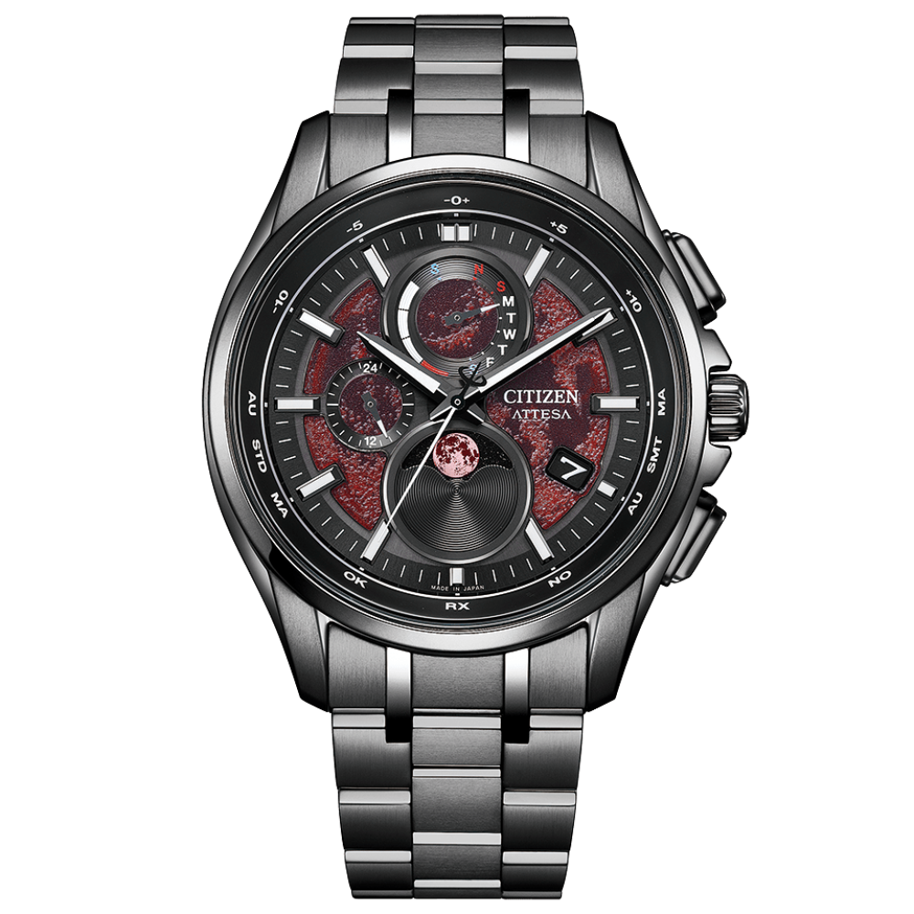 【新品限定】CITIZEN BY1005-73Z ATTESA 赤い月 Citizen Attesa Black Titanium™ Series Shades of Red Limited