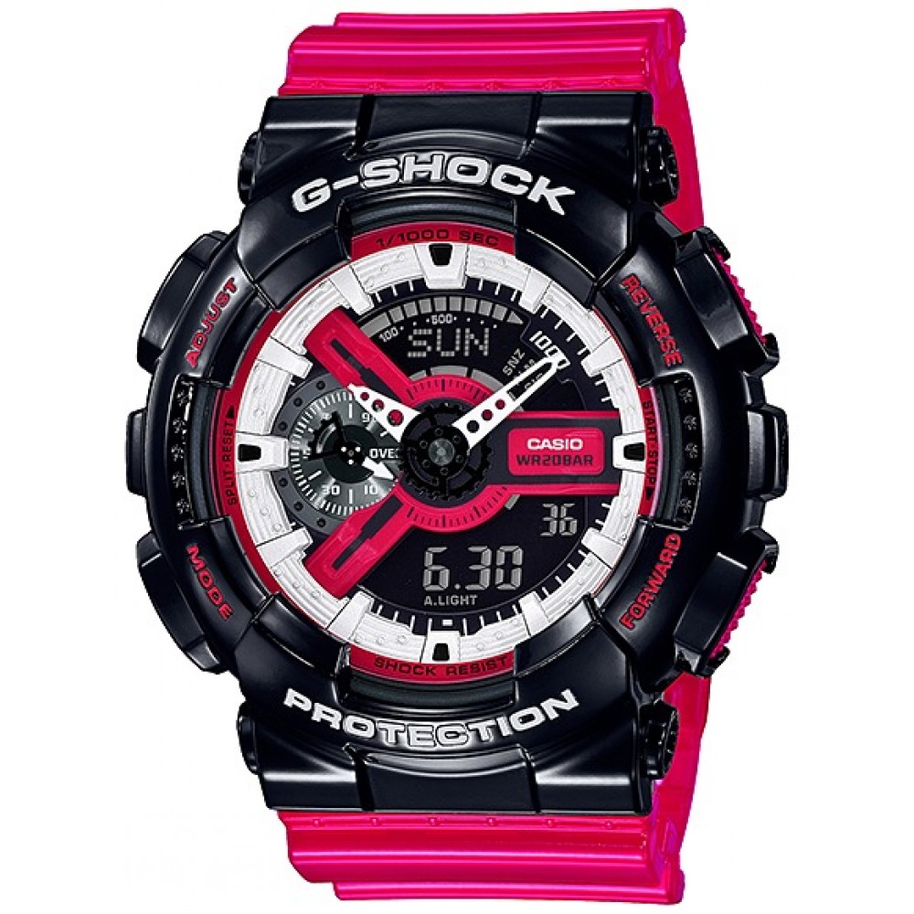casio g shock red and black
