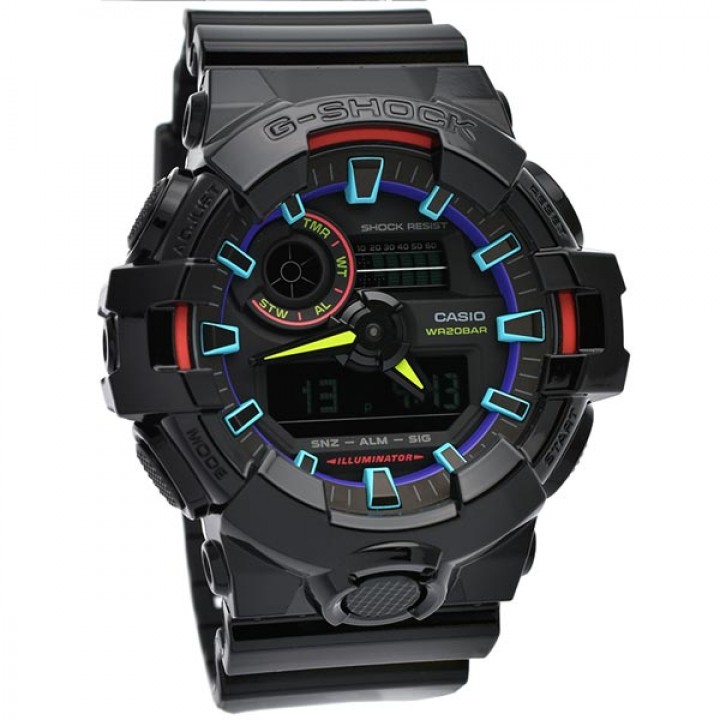 Casio G-Shock Analog-Digital Virtual Rainbow: Gamer's RGB series GA-700RGB-1AJF