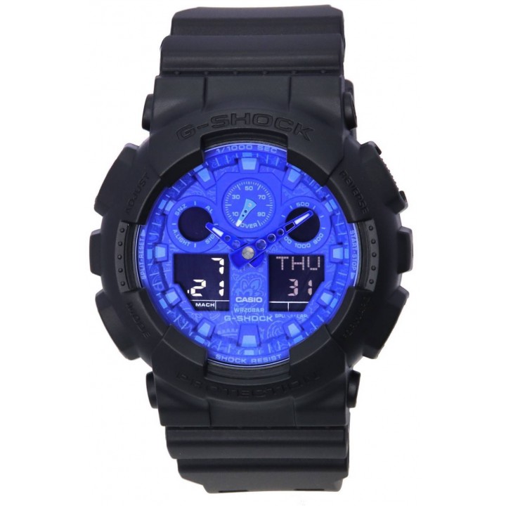 Casio G-Shock Analog-Digital BLUE PAISLEY GA-100BP-1AJF