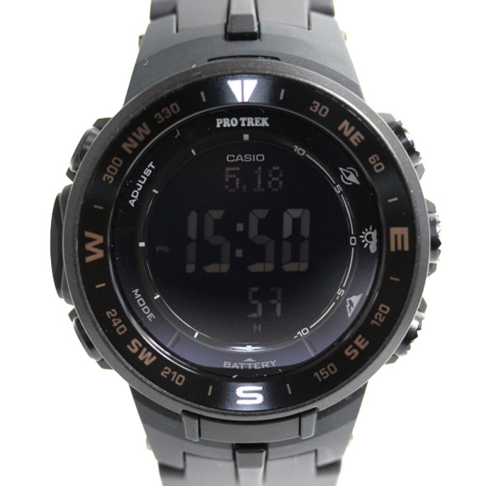 Casio PRG-330-1ER Orologio Uomo 48mm Con Altimetro, Barometro E Bussola - Resina Nero