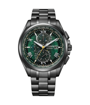Citizen Attesa LIGHT in BLACK 2022 GREEN Limited Edition AT8049-61W