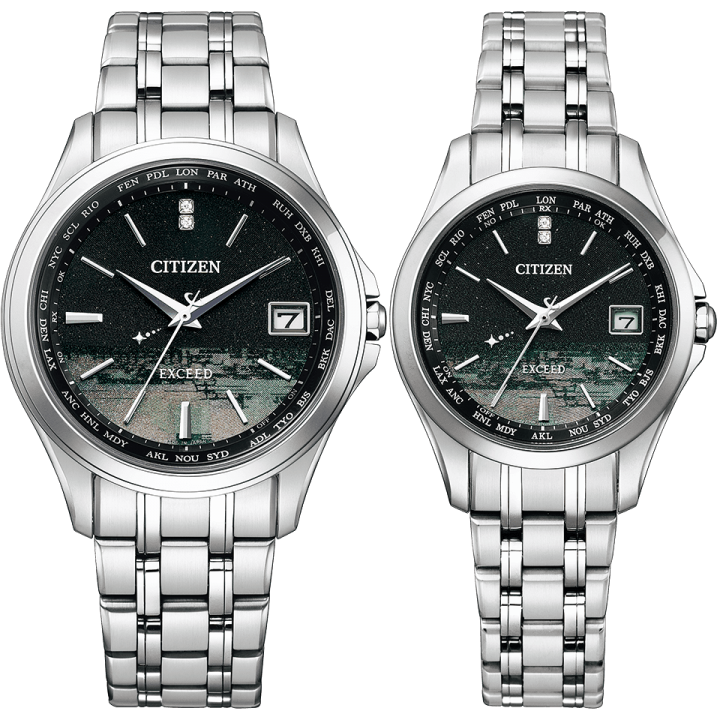 Citizen Exceed Good Couple Day Limited Model Pair CB1080-52F EC1120-59F