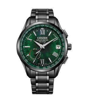 Citizen Exceed Satellite Wave GPS LIGHT in BLACK 2022 GREEN Limited Edition CC3057-57W