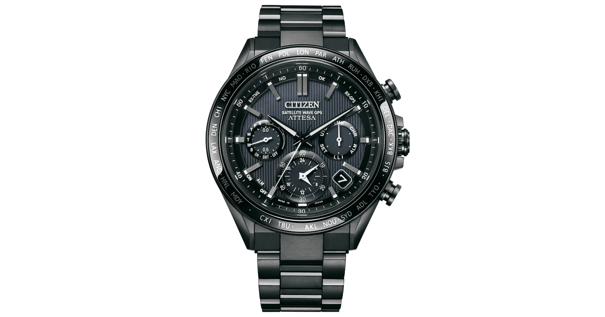 Citizen Attesa ACT Line Black Titanium™ Series Satellite Wave GPS ...