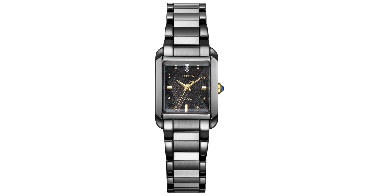 Citizen L SQUARE Collection LIGHT in BLACK Eco-Drive 50th