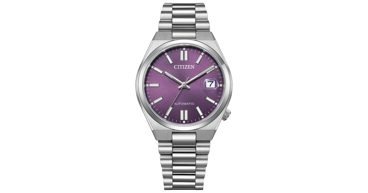 Citizen NJ0200-50W Automatic Purple Dial Stainless Steel Watch | Tsuyosa Citizen TSUYOSA Automatic Stainless Steel Purple dial 37mm  main image 2