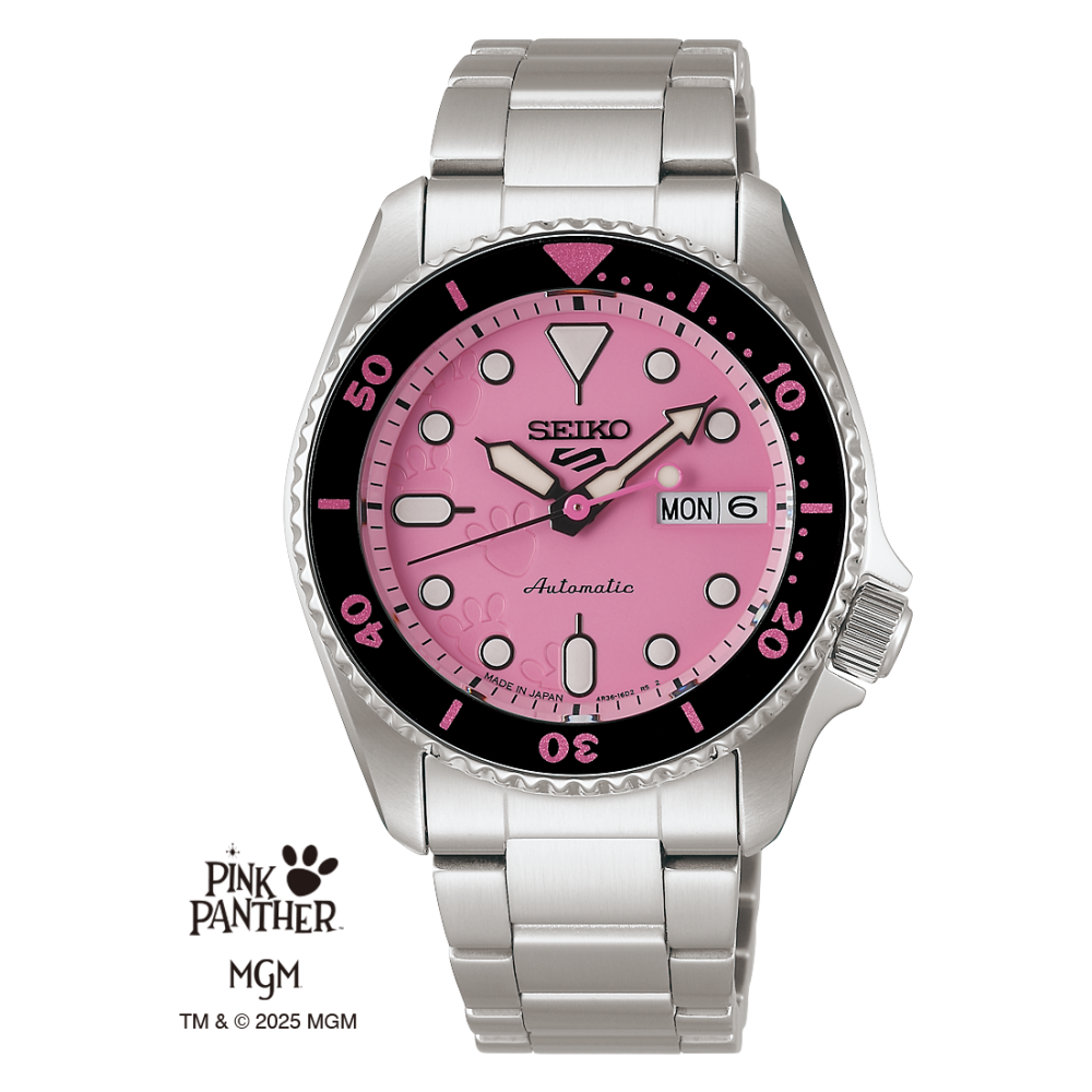 Seiko 5 Sports SKX series Pink Panther collaboration limited