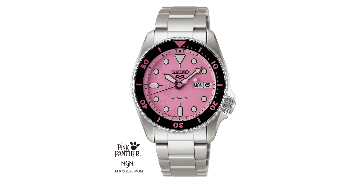 Seiko 5 Sports SKX series Pink Panther collaboration limited